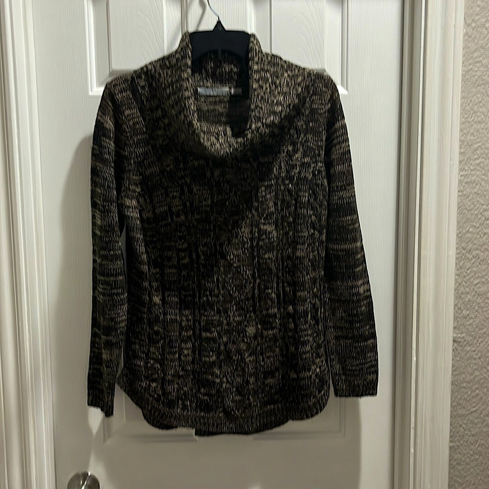 Jason Maxwell Sweater Womens Large Brown Knit Cowl Neck Long Sleeve Casual